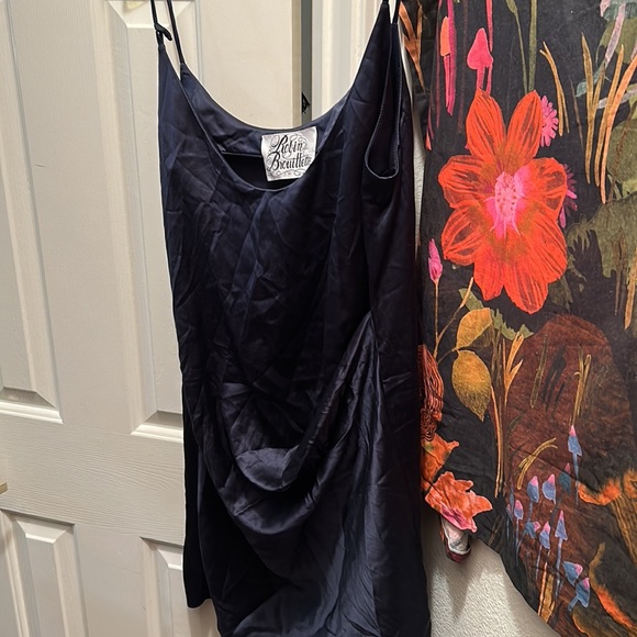 Wrap Charmeuse Silk Slip Dress - Picture 2 of 5